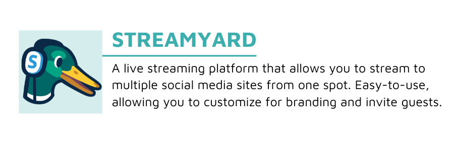 use streamyard for live broadcasting to multiple social media sites